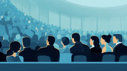 Podium en publiek